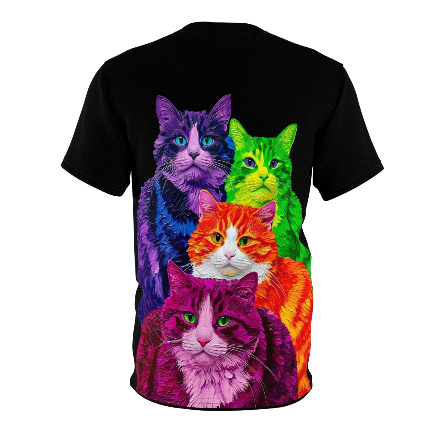 Colorful Cat Art T- Shirt