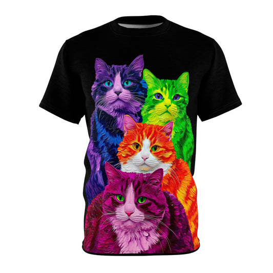 Colorful Cat Art T- Shirt