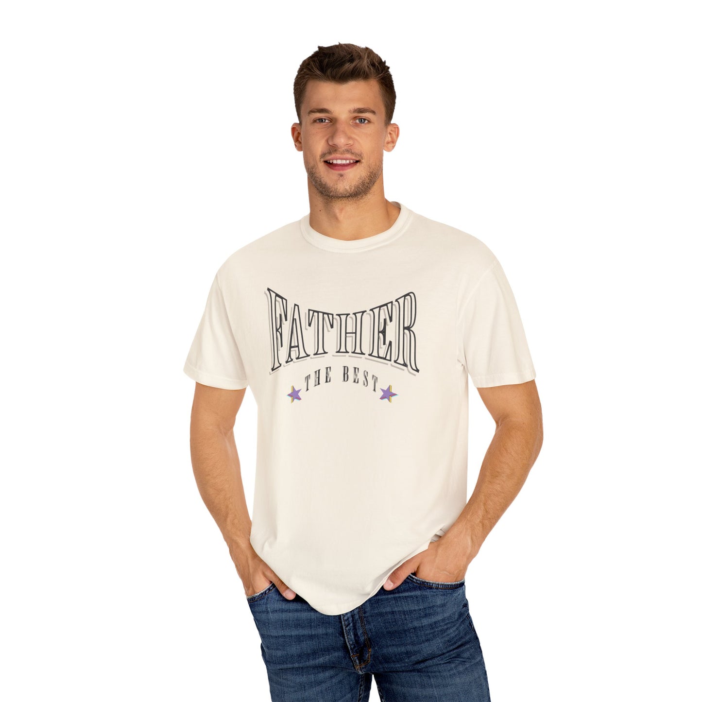 Father, "The Best" T-shirt - Unisex Garment-Dyed