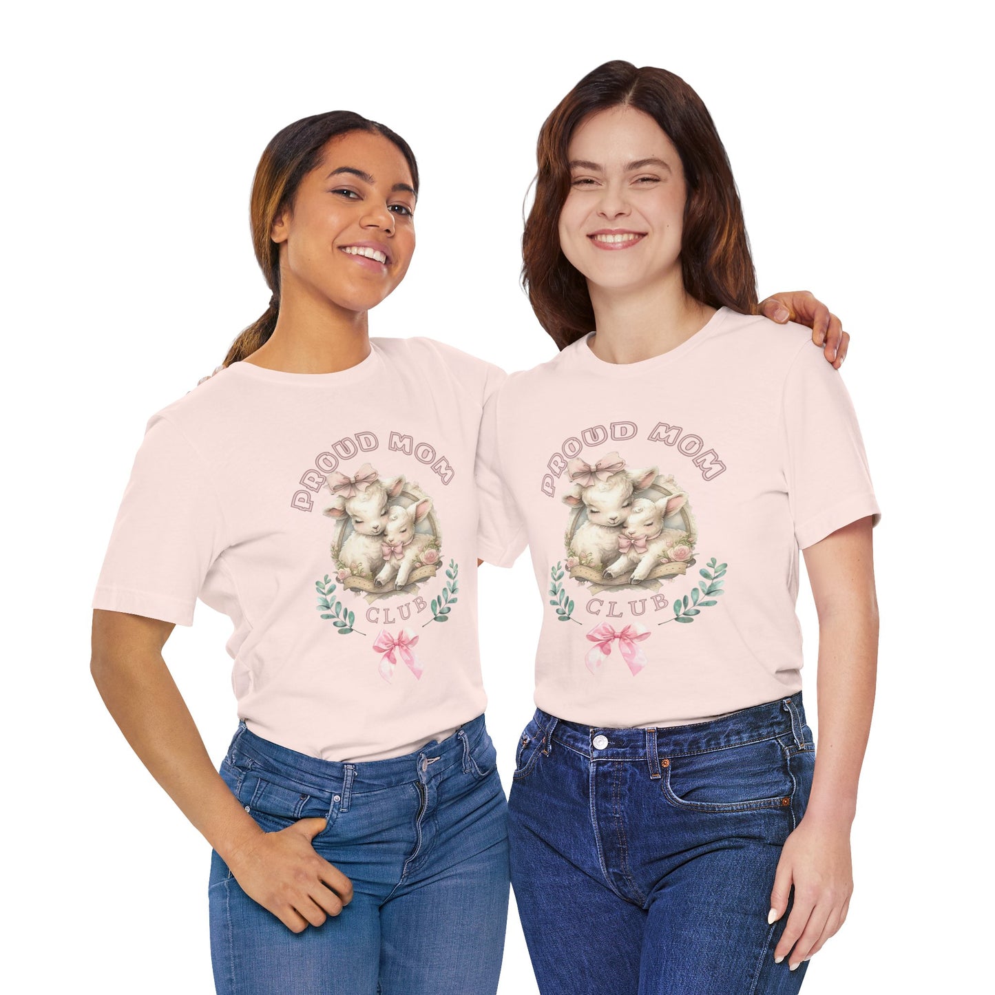 Proud Mom Club Tee, Mother's Day Gift, Coquette Style Shirt, Lifetime Member, Unisex T-Shirt.
