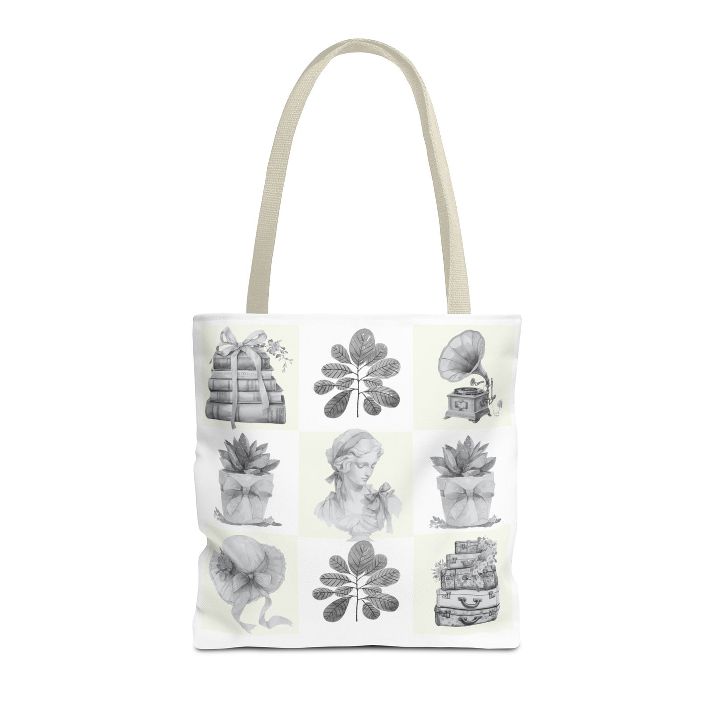 Chic vintage Botanical Tote Bag - Artistic Floral Design.