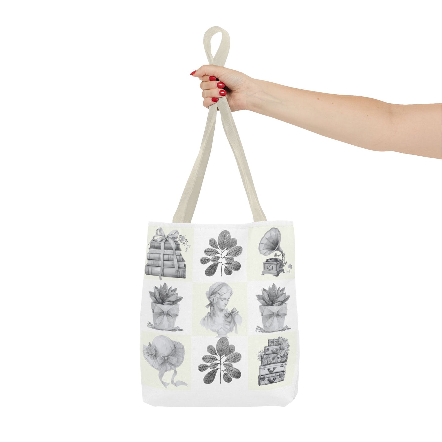 Chic vintage Botanical Tote Bag - Artistic Floral Design.