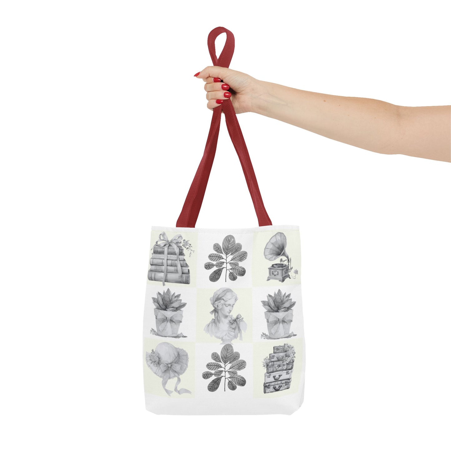 Chic vintage Botanical Tote Bag - Artistic Floral Design.