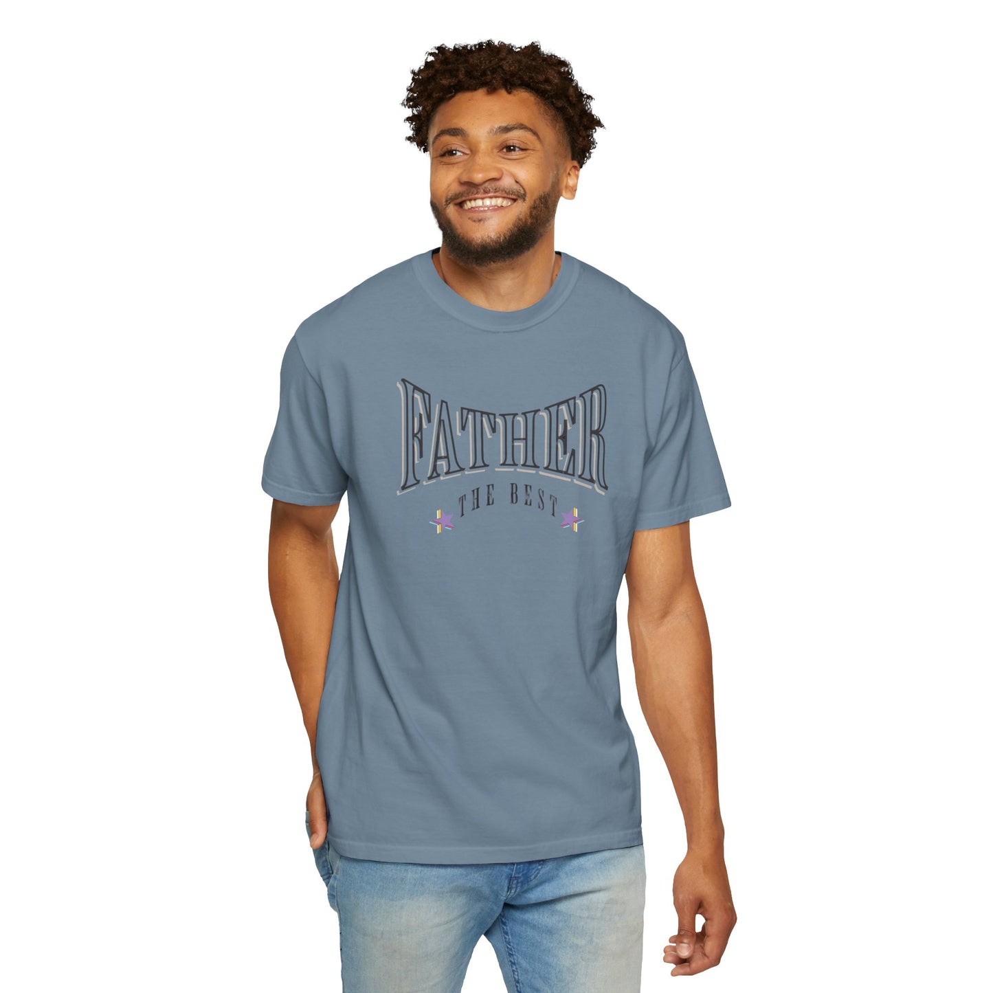 Father, "The Best" T-shirt - Unisex Garment-Dyed