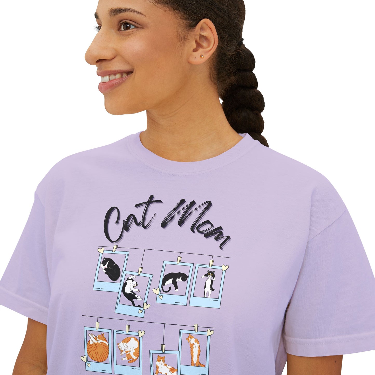 Cat_Mom_Tee close Orchid woman one