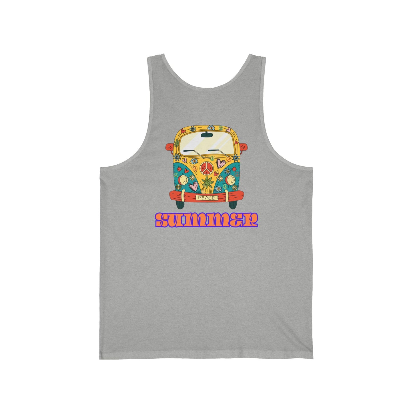 Tank Top, Summer Vibes T-Shirt, Bright Colors, Original Design, Beach Wear