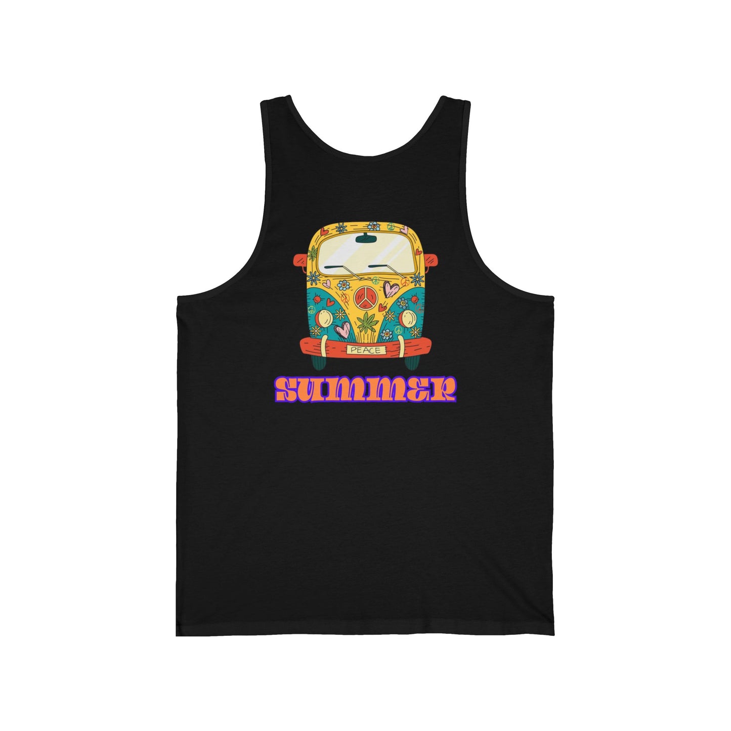 Tank Top, Summer Vibes T-Shirt, Bright Colors, Original Design, Beach Wear
