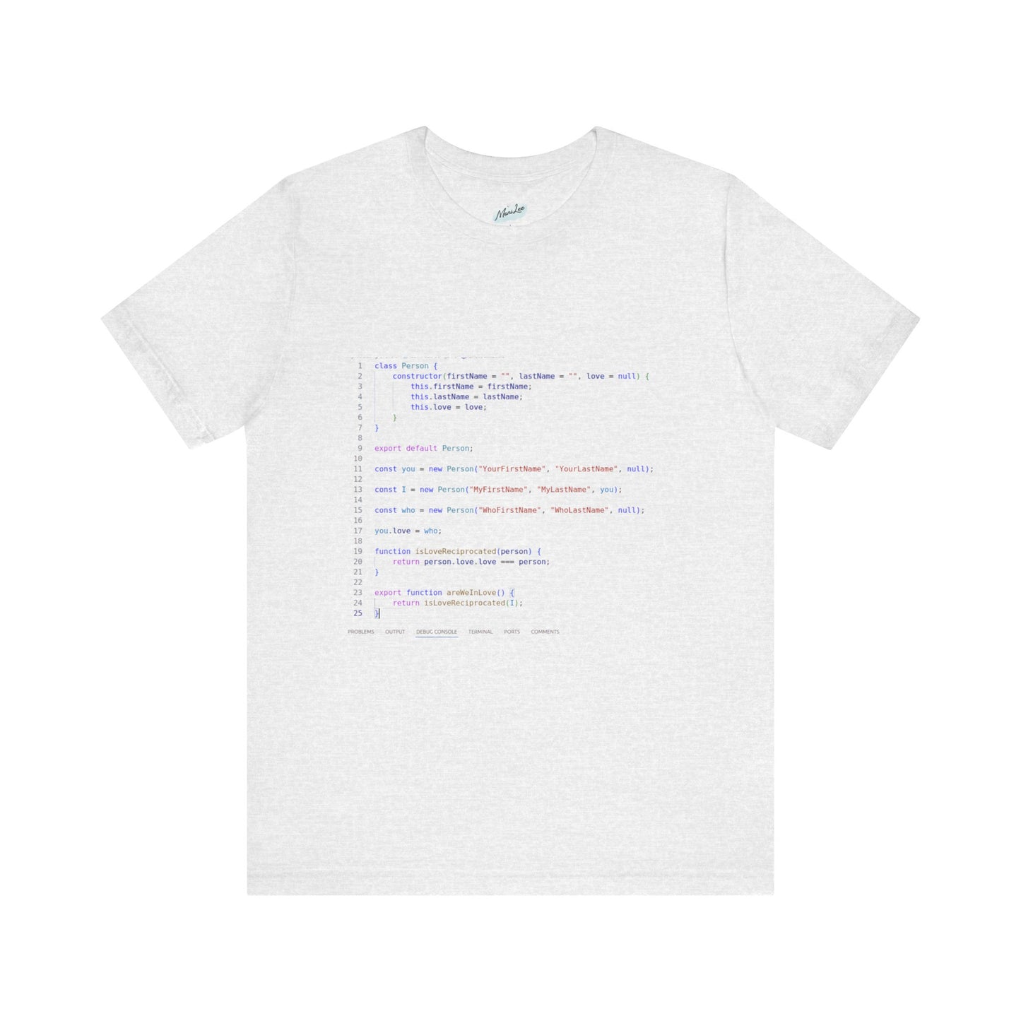 t-shirt code software ash