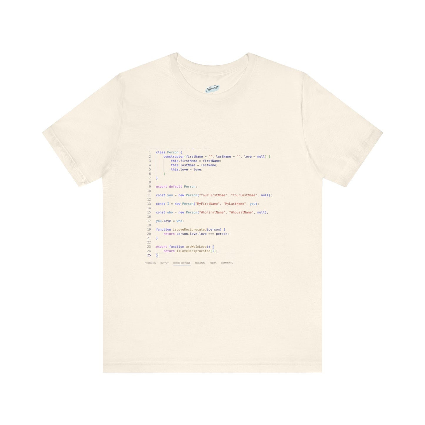 t-shirt code software natural