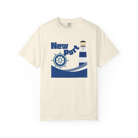 t-shirt with lighthouse premium ivory