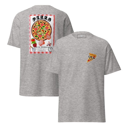 t-shirt pizza athletic heather