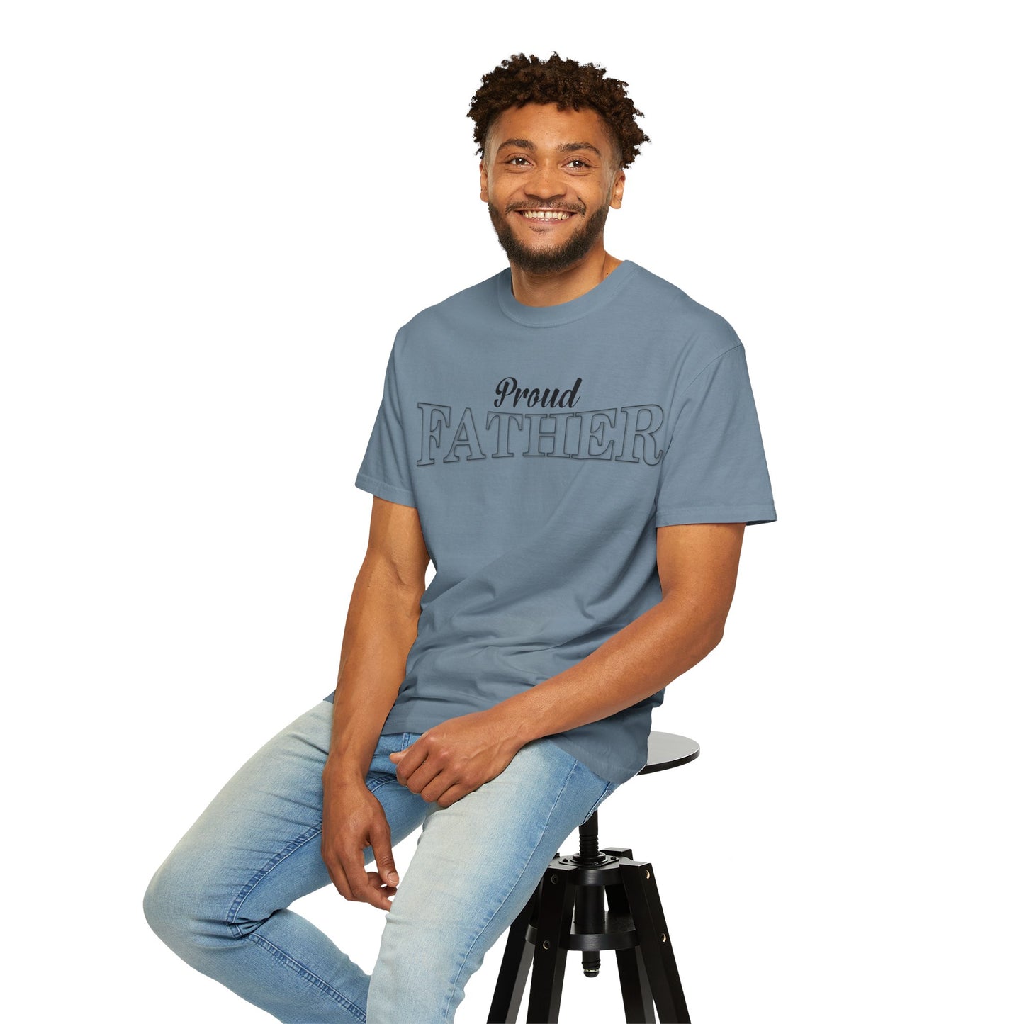 proud father premium blue ice sitting man 2
