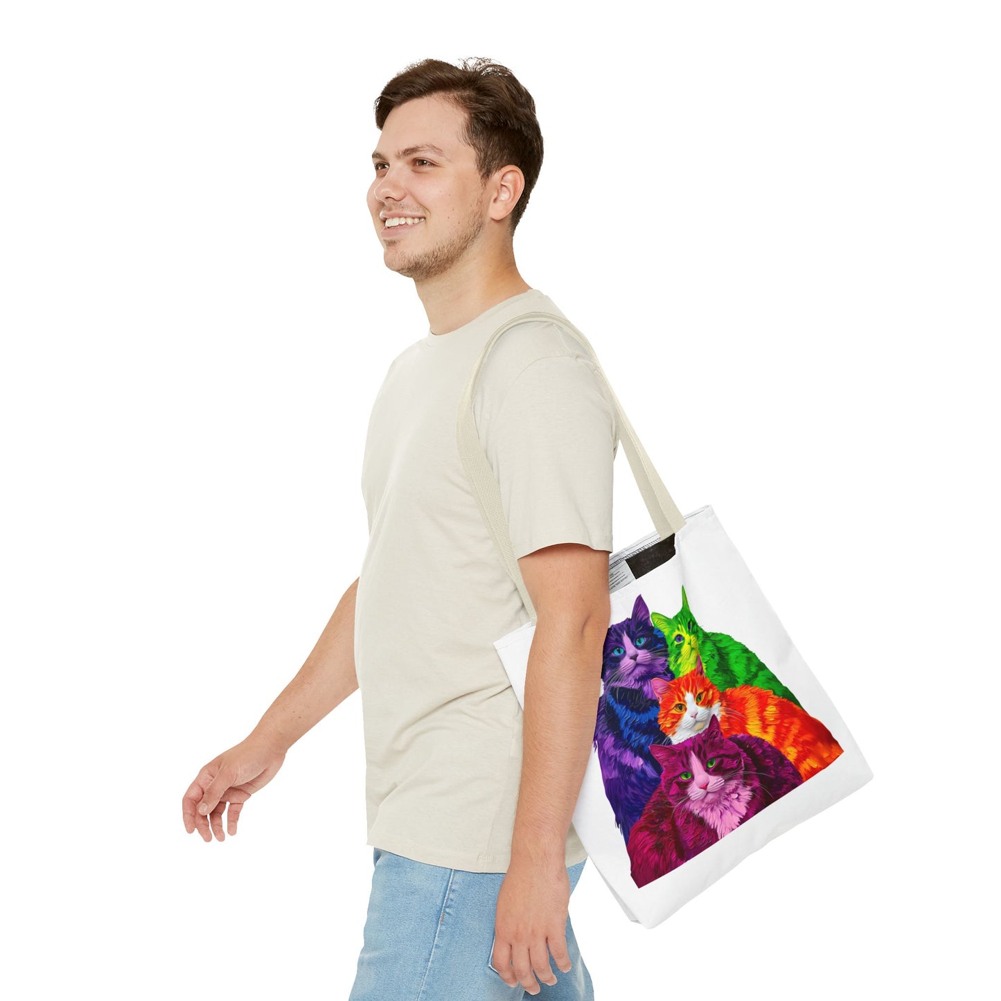 Vibrant Cat Tote Bag