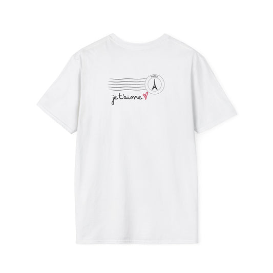 Parisian tee. Unisex Softstyle T-Shirt. Romantic gift.
