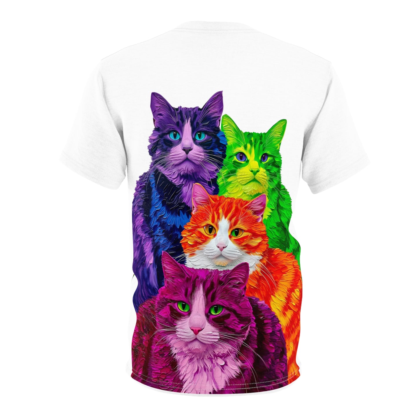 Colorful Cat Art T- Shirt