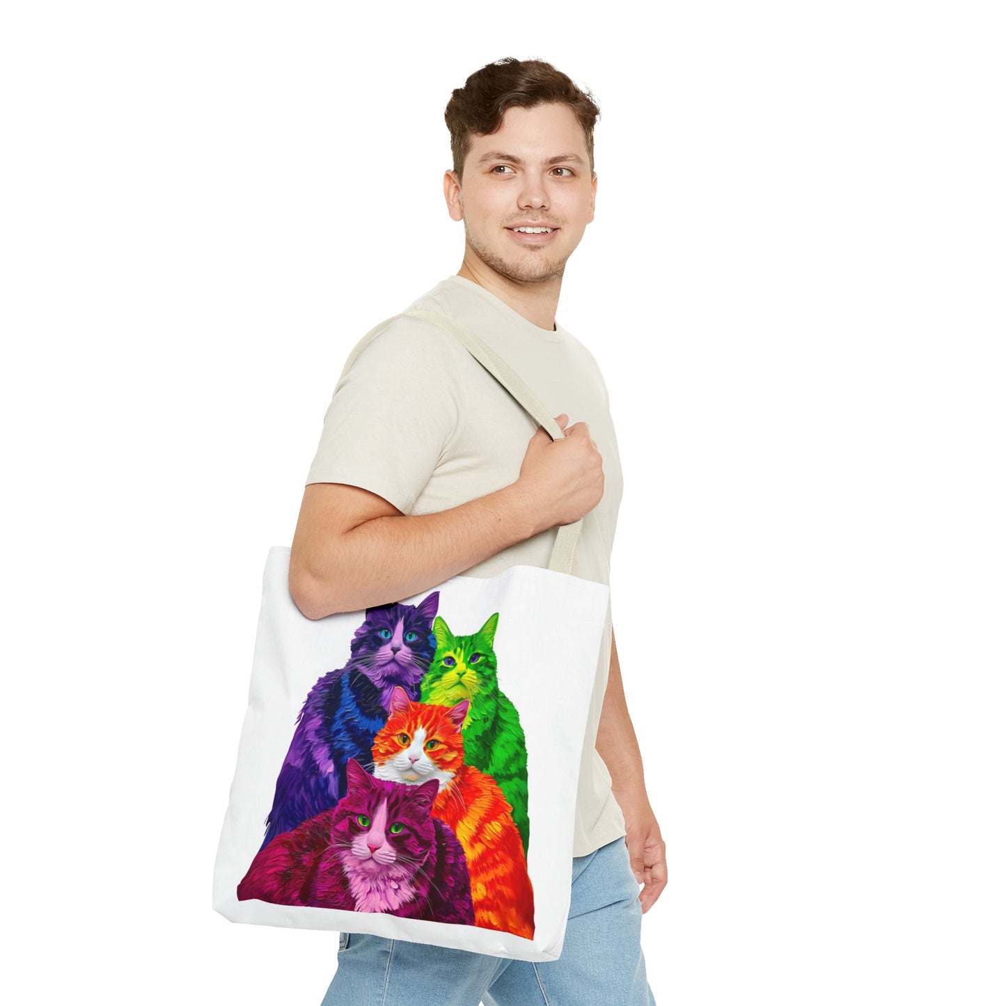 Vibrant Cat Tote Bag