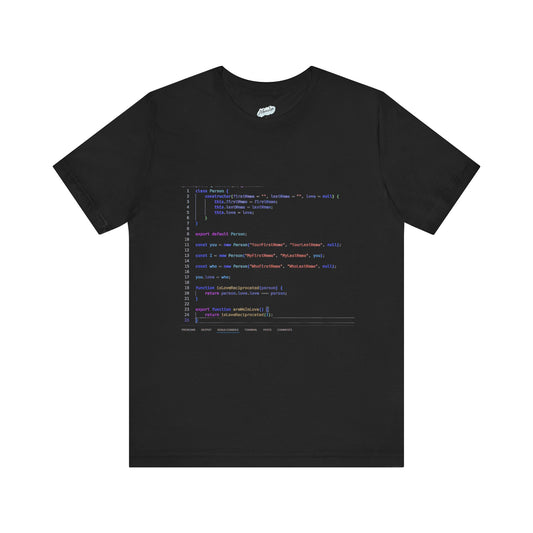 Tech Geek REACT Code: Are We In Love Unisex Tee, Software Developer Gift, Programming Shirt, Programmer Present, Computer