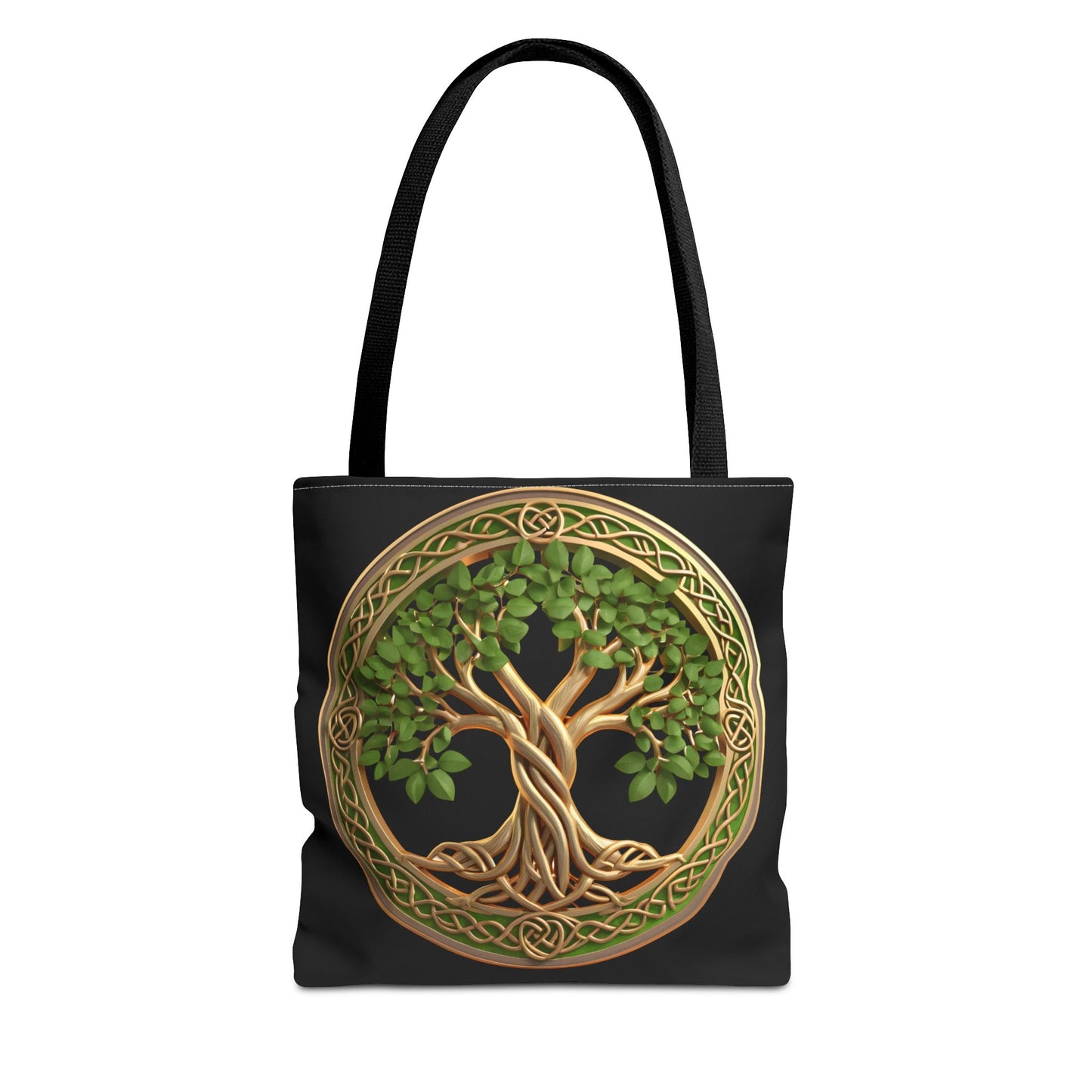 Life Tree Black Tote Bag