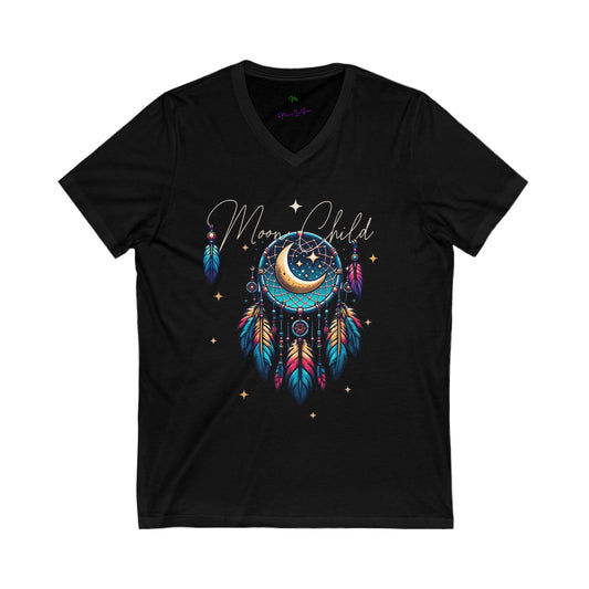 Moon Child V-Neck T-Shirt. Silhouette collection.