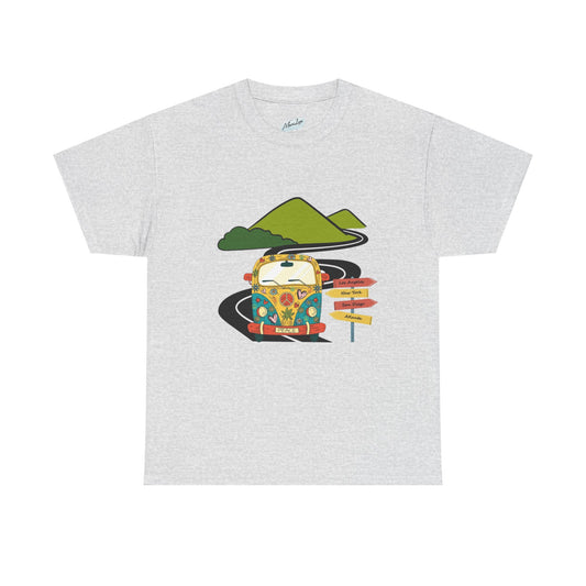 Kombi Road Trip Tee, Adventure Unisex T-Shirt, Wanderlust Cotton Shirt, On the Road Top, Retro Van Graphic Tee