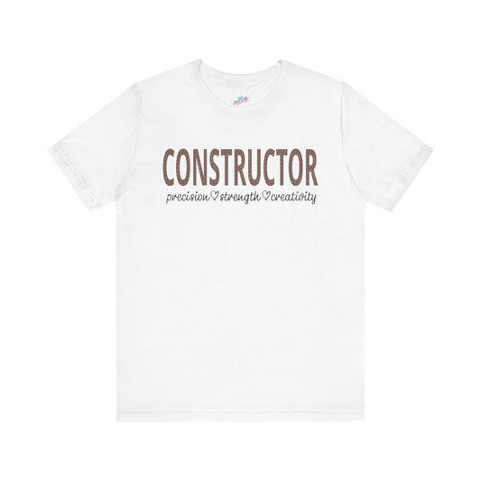 Constructor Tribute T-Shirt, Unisex Tee, Bricks Design, Gift for Builders.