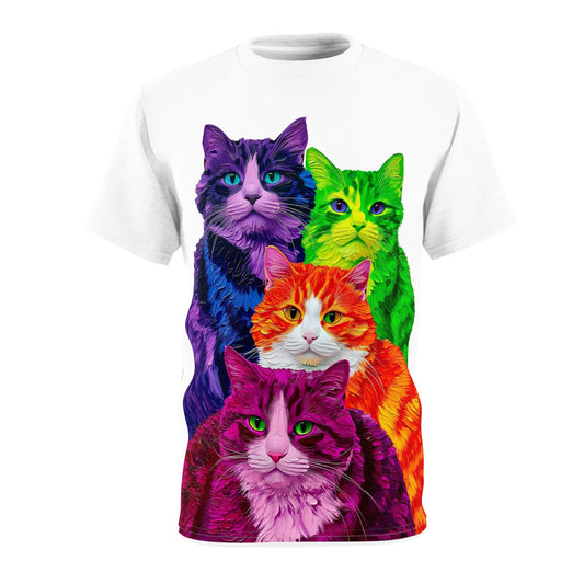 Colorful Cat Art T- Shirt