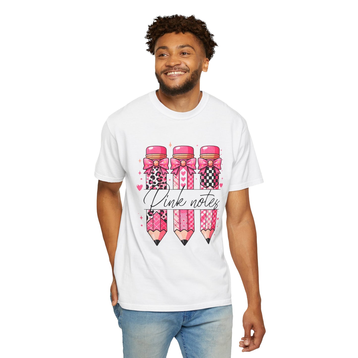 Stylish Pink Notes T-Shirt