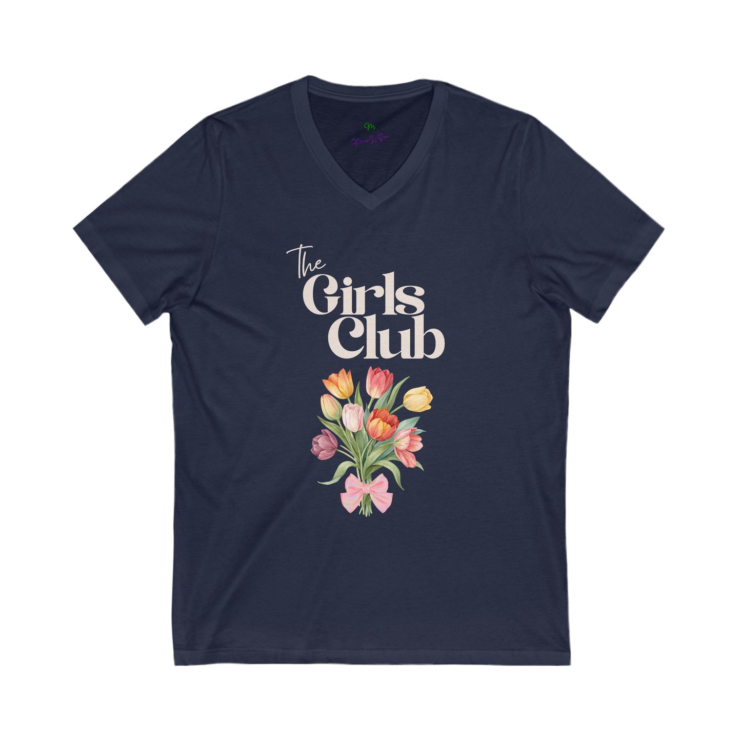 The Girls Club V-neck T-shirt, Silhouette Collection.
