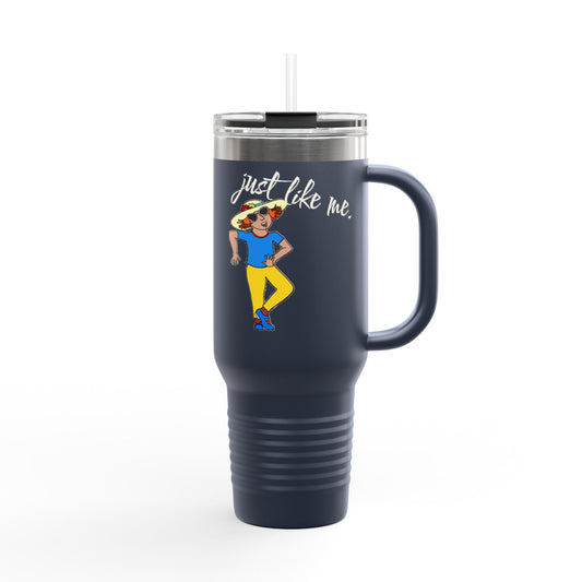 Red Hair Girl Dreams & Coffee Travel Mug, Large 40oz Insulated Tumbler, Original Design, High Quality Mug.