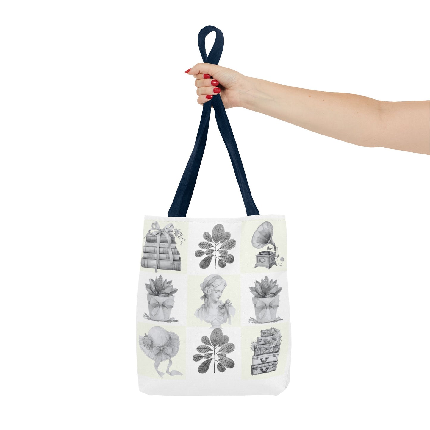 Chic vintage Botanical Tote Bag - Artistic Floral Design.