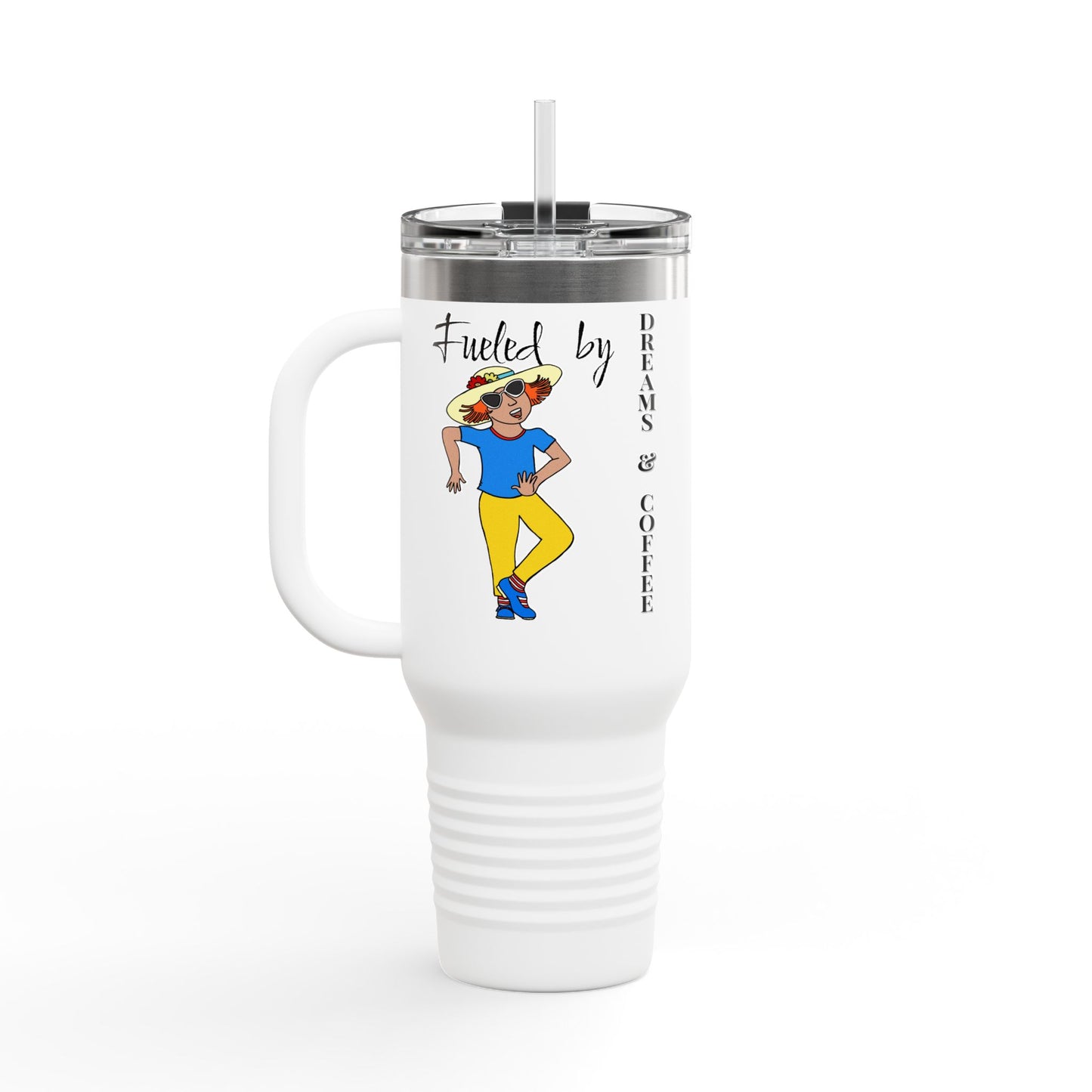 Red Hair Girl Large Travel Mug