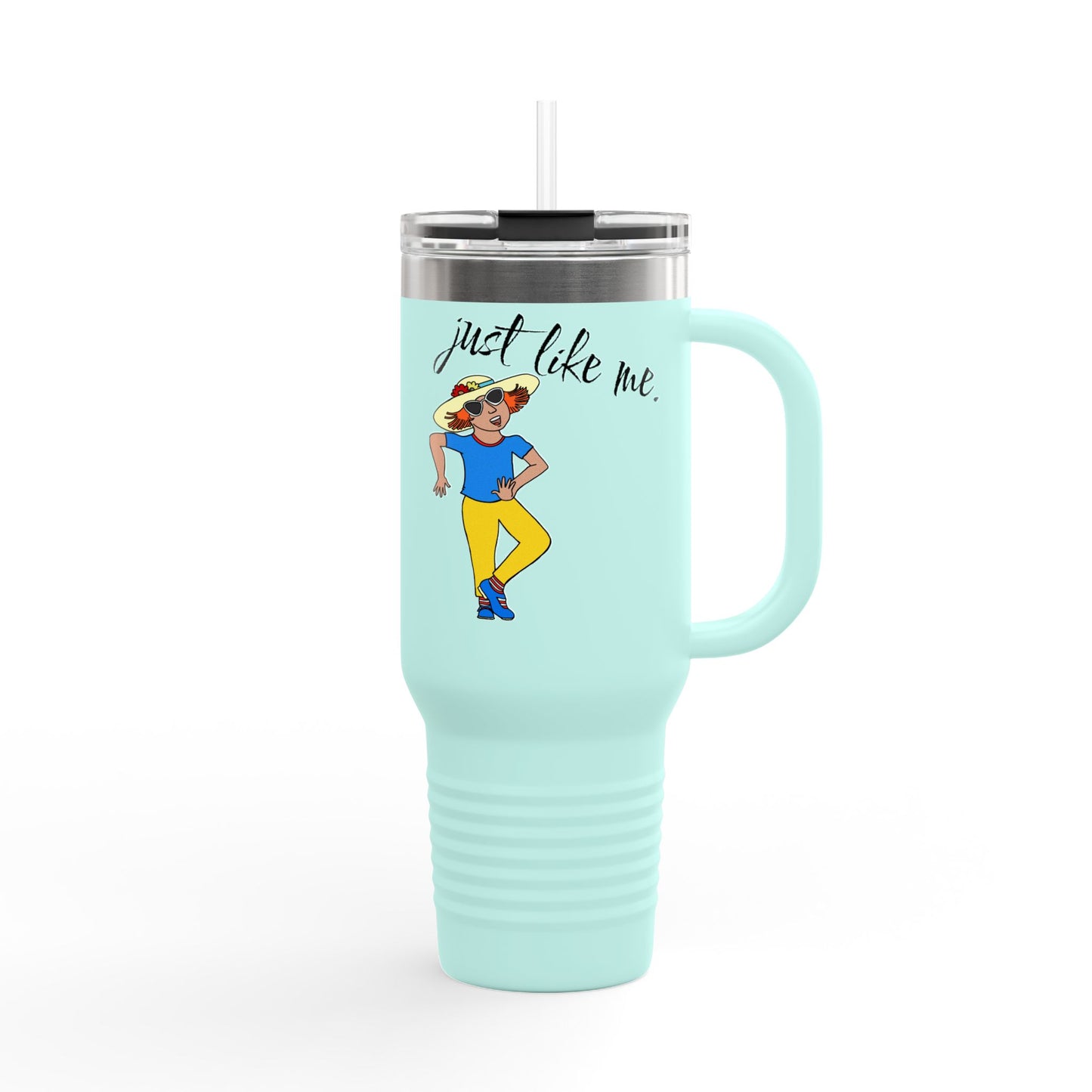 Red Hair Girl Large Travel Mug