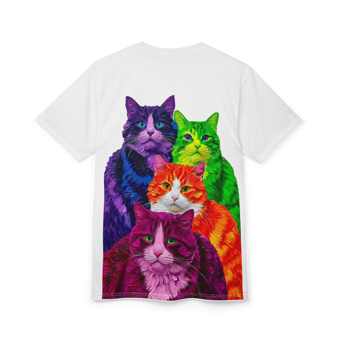 Colorful Cat Art T- Shirt