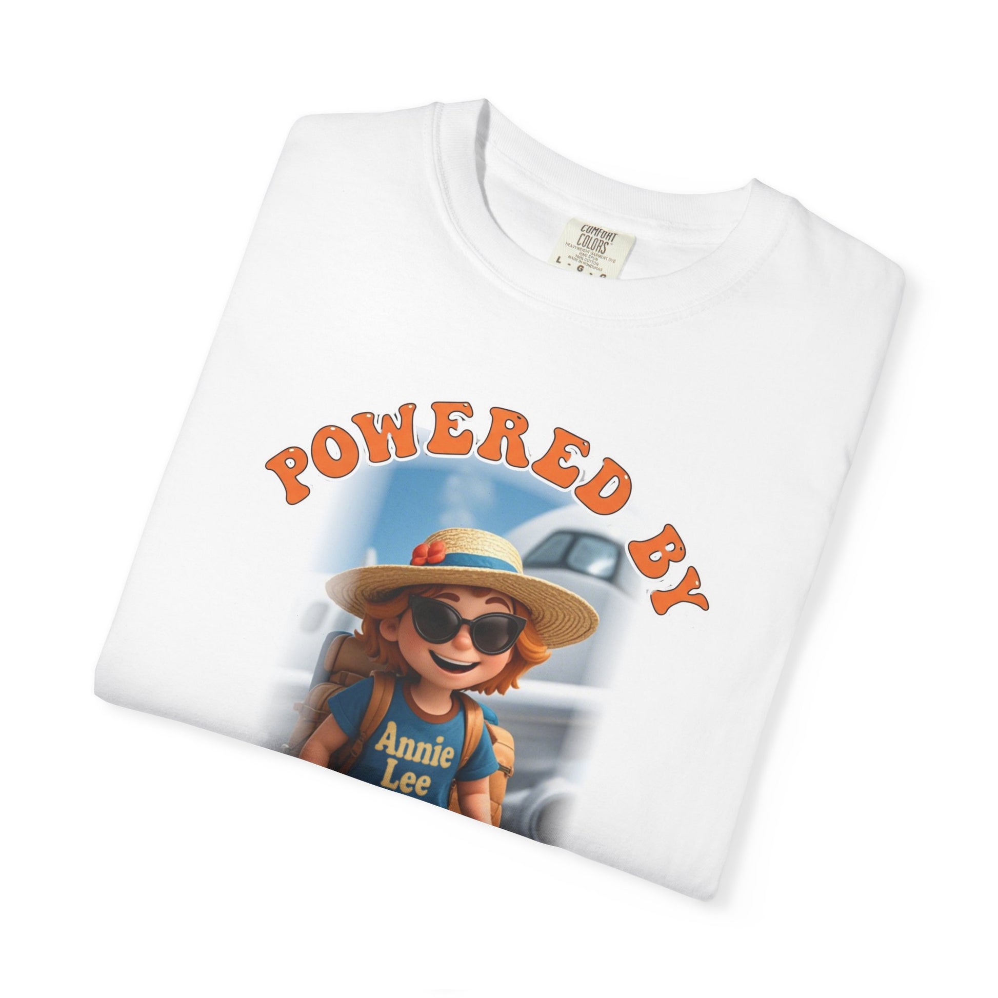 Annie Lee Tee. Folded. White
