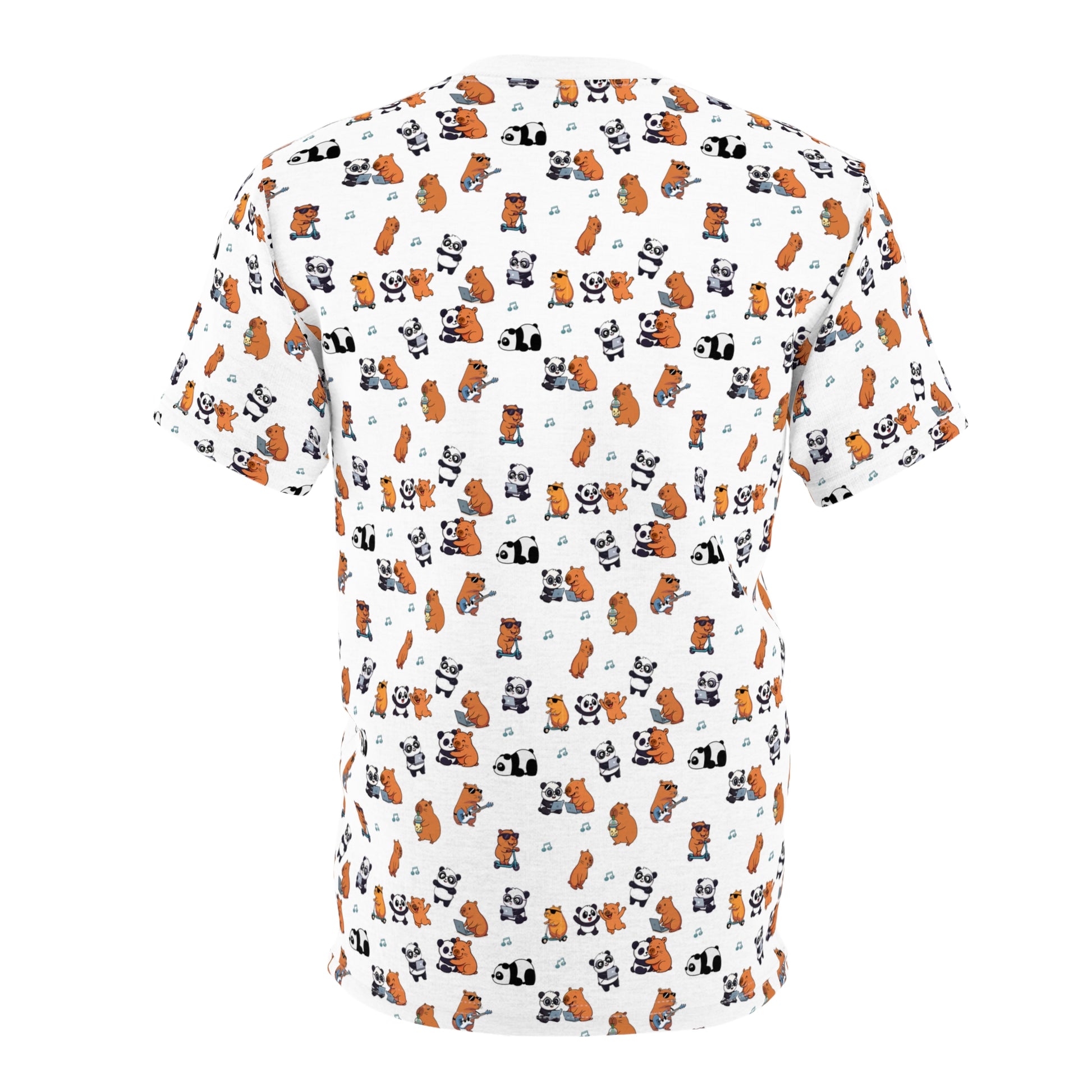 Capy_Panda_Playful Tee_Mock_up back