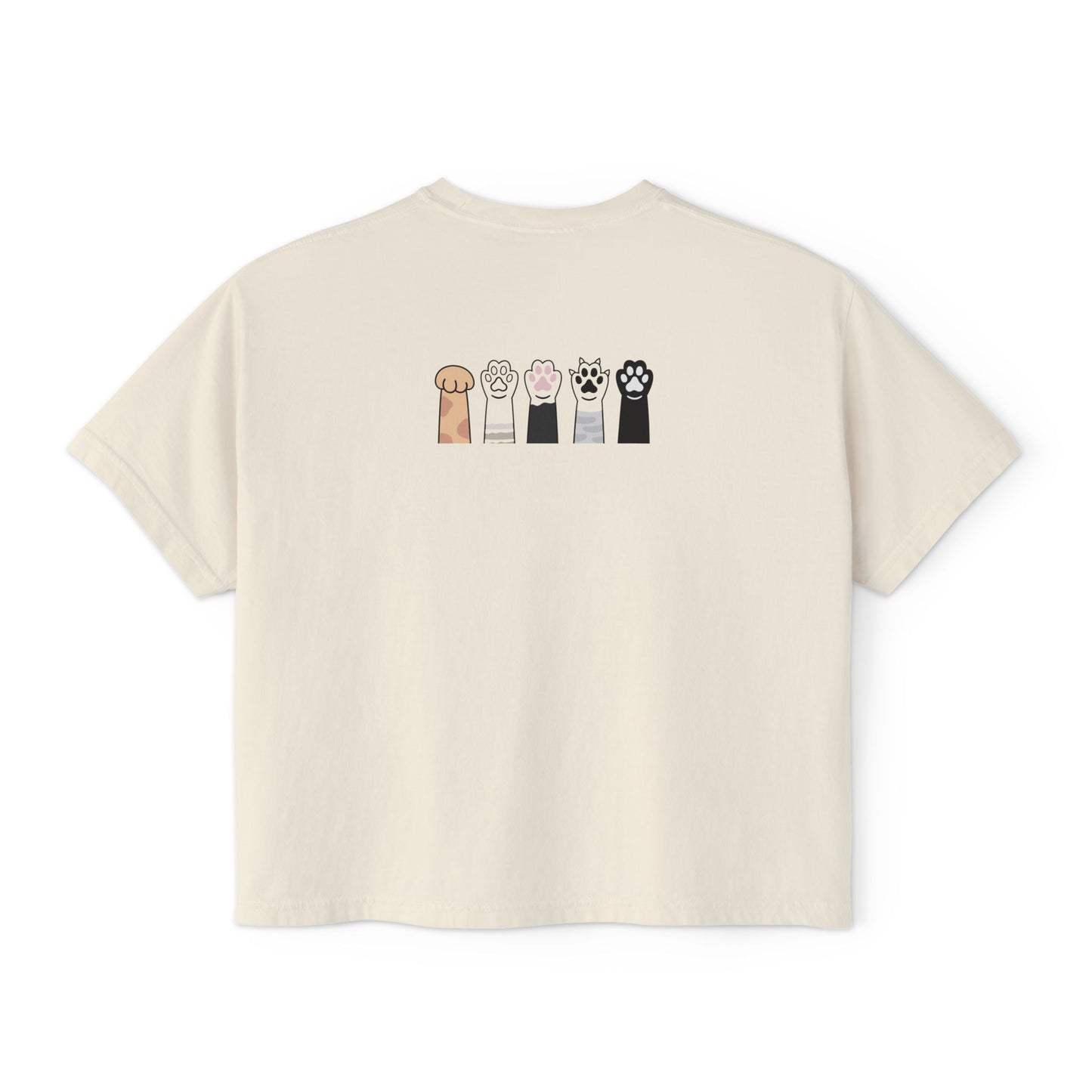Cat Mom Tee Back Ivory
