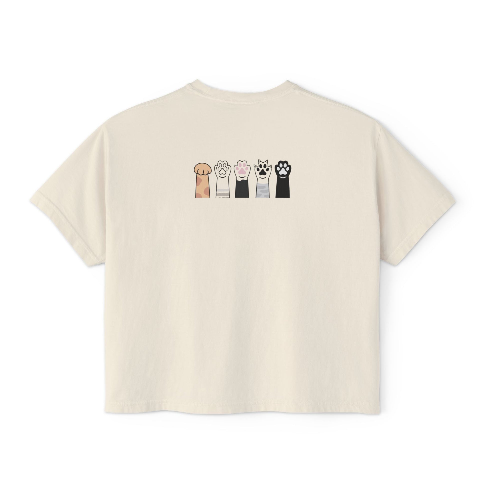 Cat Mom Tee Back Ivory