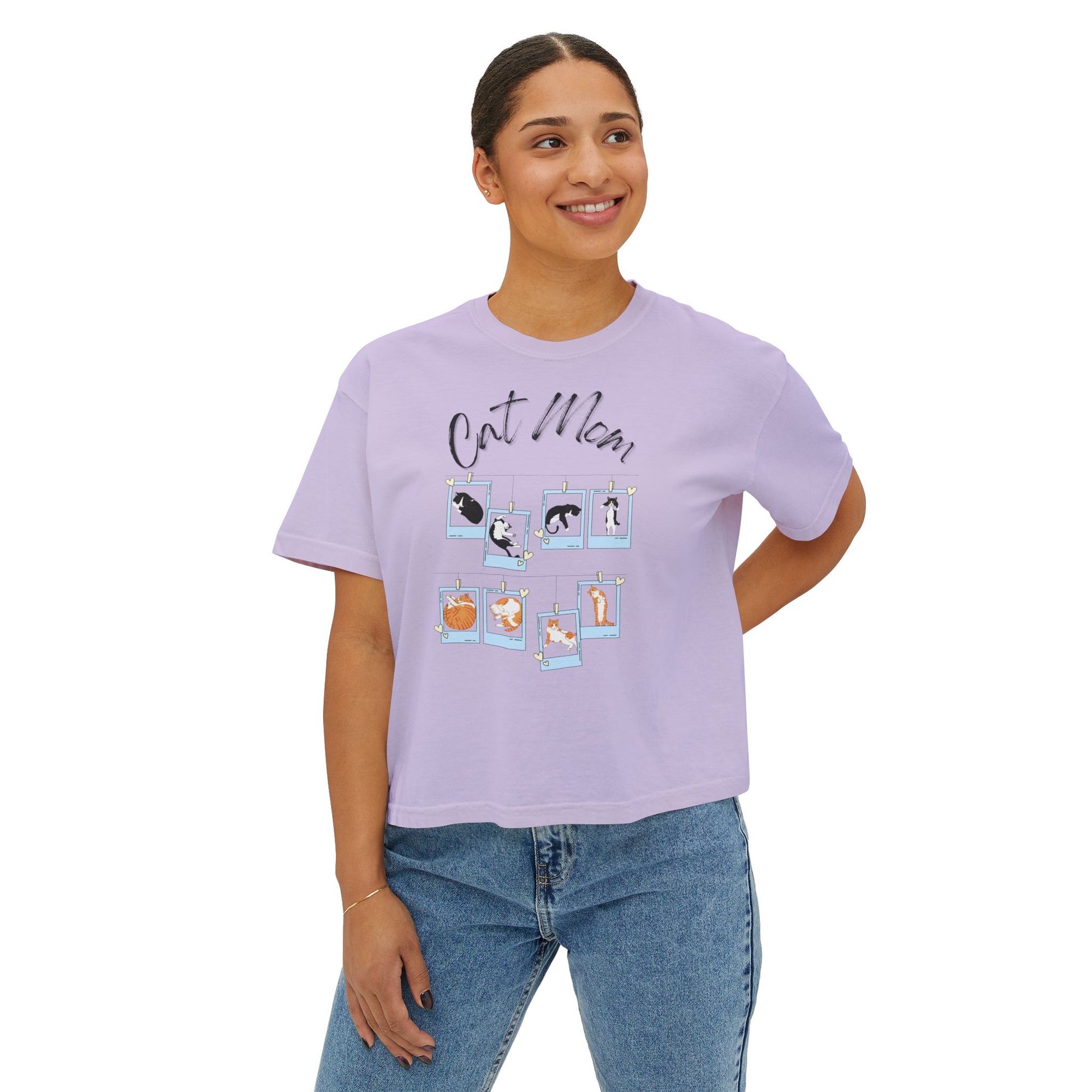Cat_Mom_Tee_Front_Pepper woman one