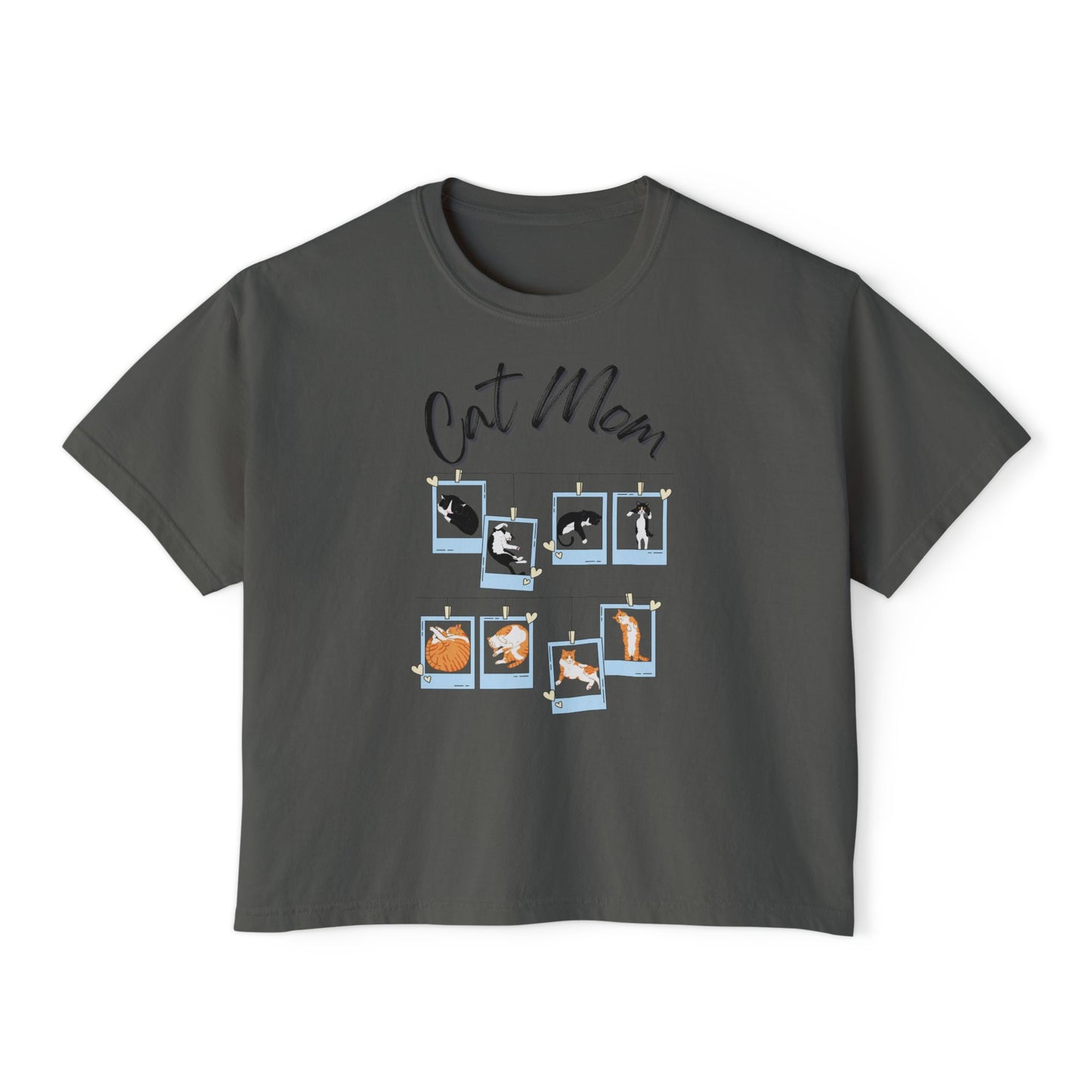 Cat Mom Tee. Back.  Pepper
