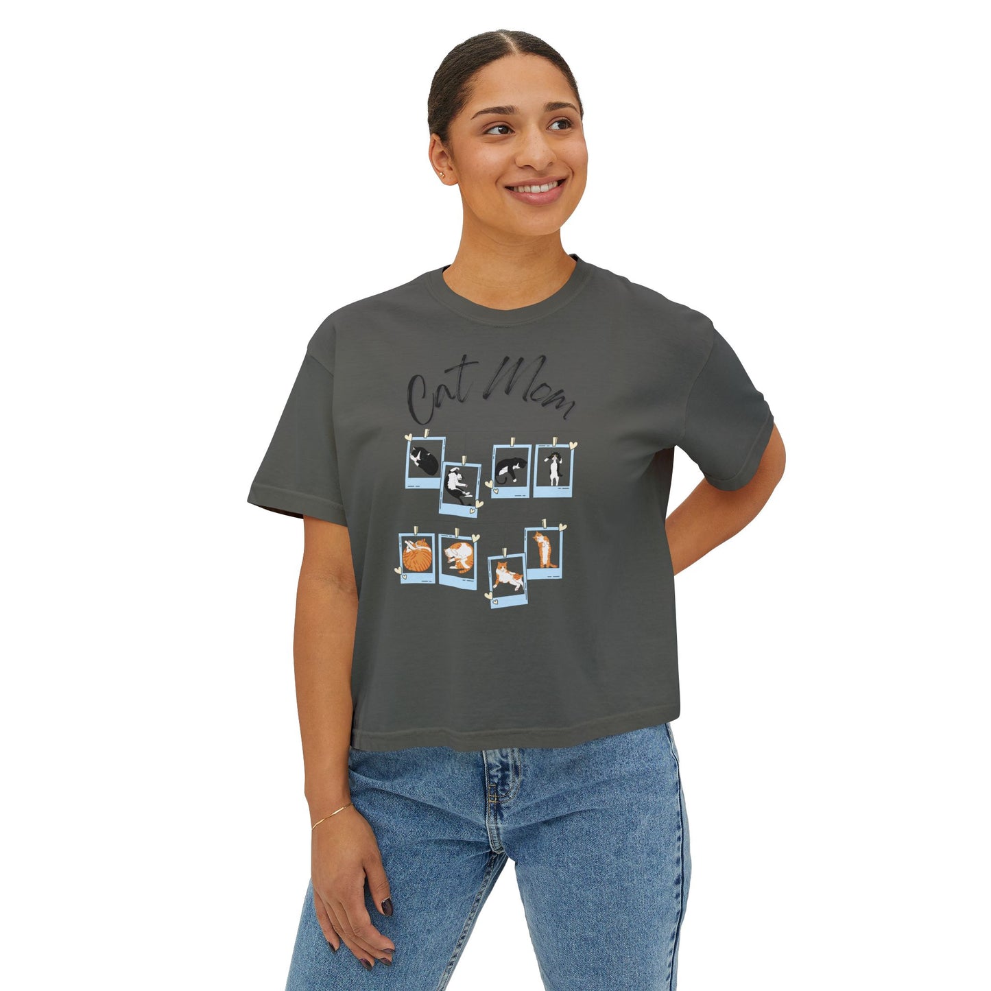 Cat_Mom_Tee_Front_Pepper woman one