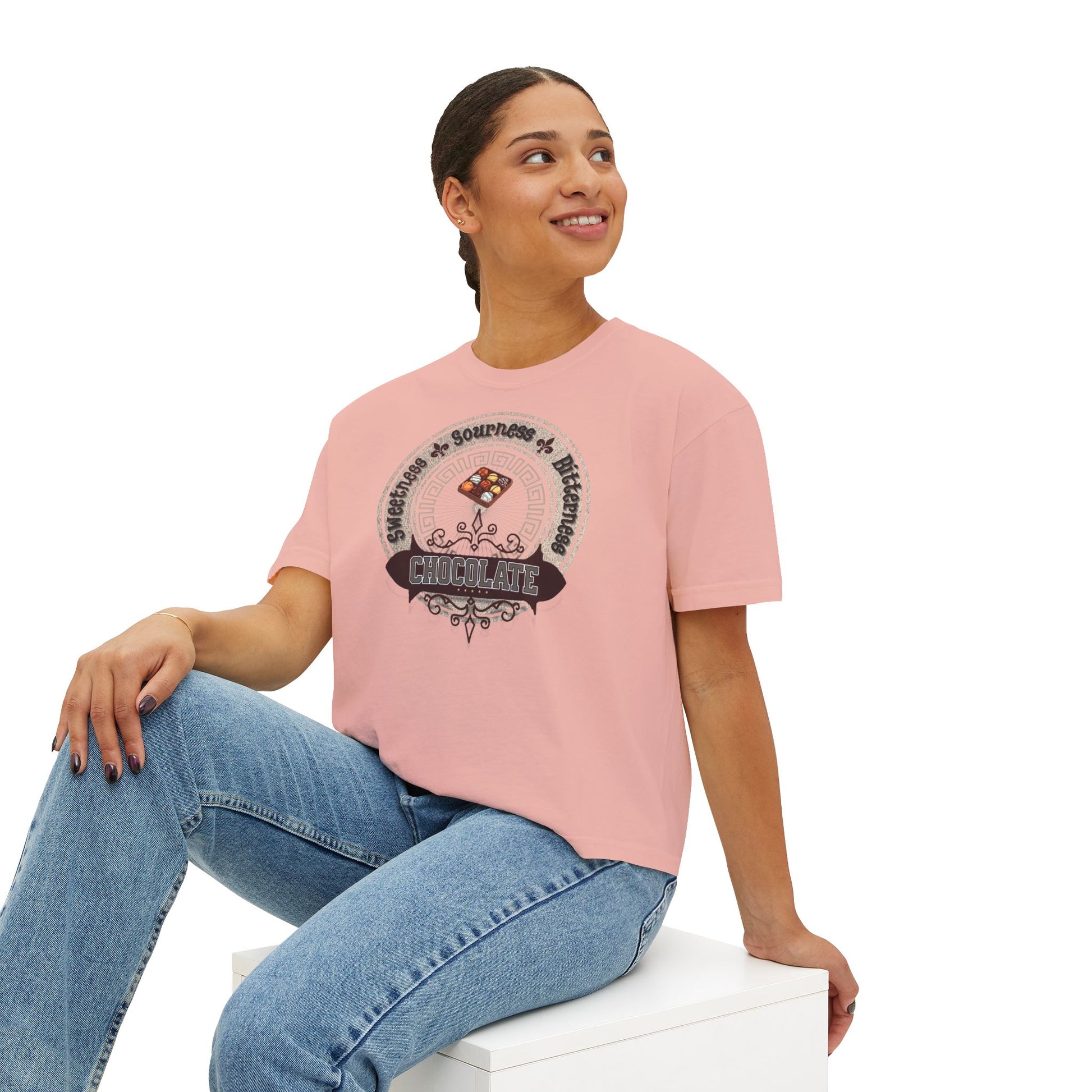 Chocolate_Tee side_Peachy_Woman_One