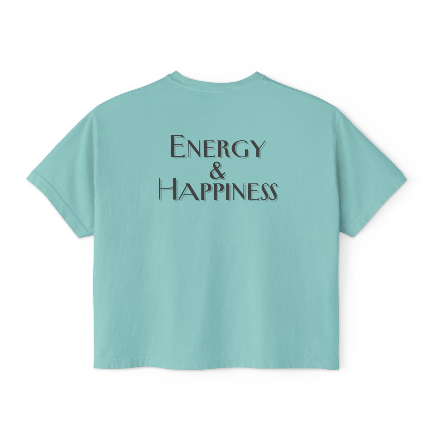 Chocolate Tee Back. Energy and Happiness. Chalk mint
