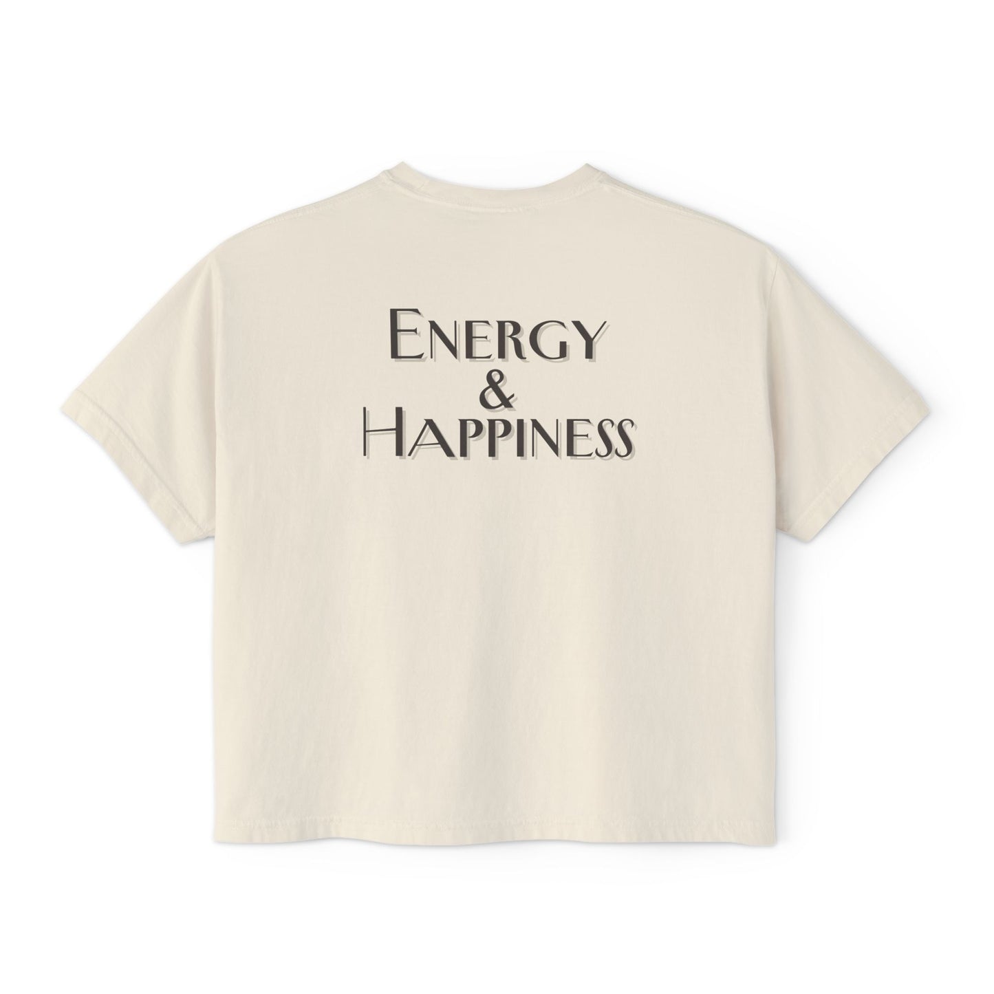 Chocolate Tee Back. Energy and Happiness. Ivory