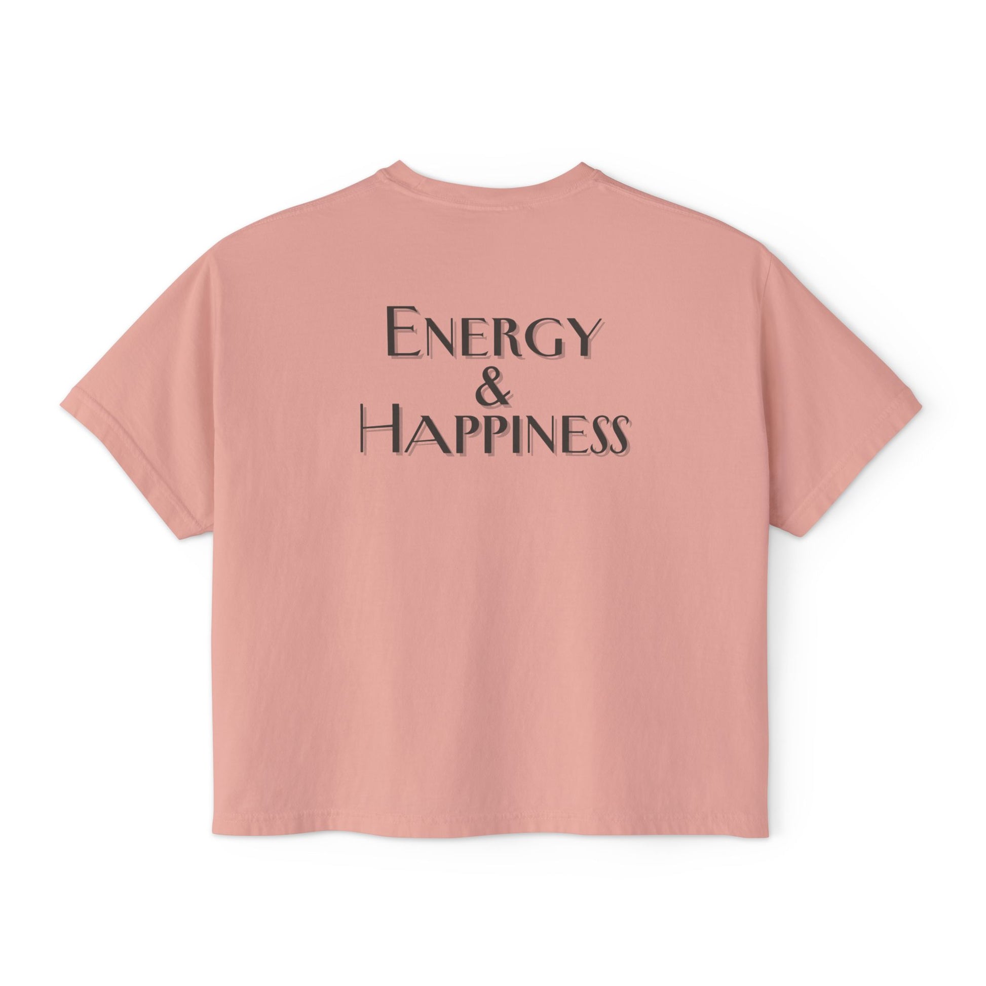 Chocolate Tee Back. Energy and Happiness. Peachy