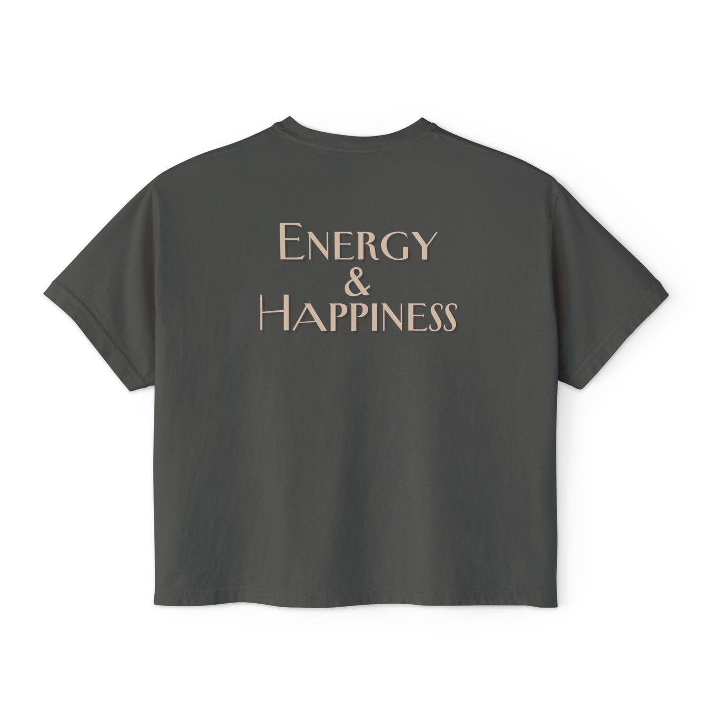 Chocolate Tee Back. Energy and Happiness. Pepper