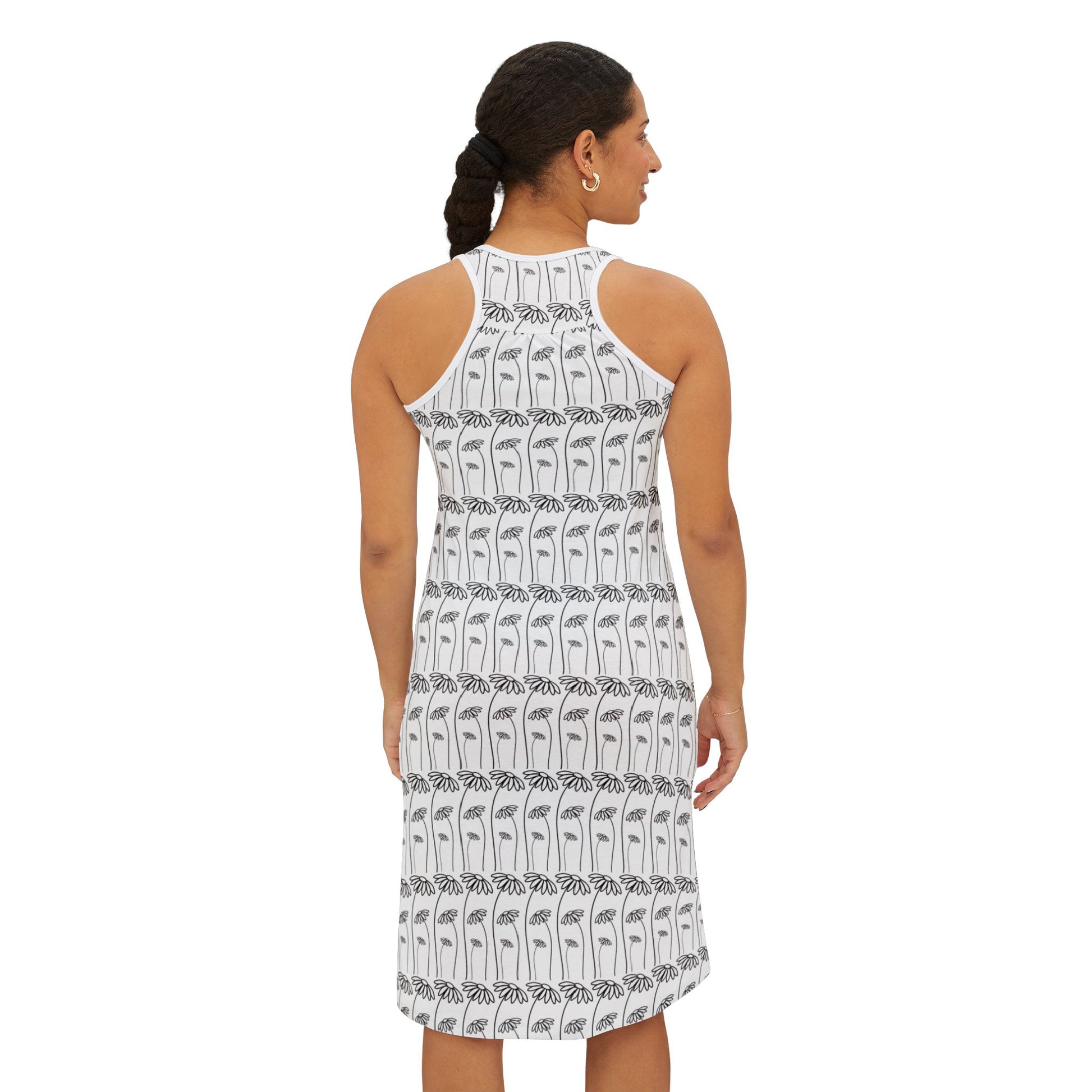just a flower dress white back model