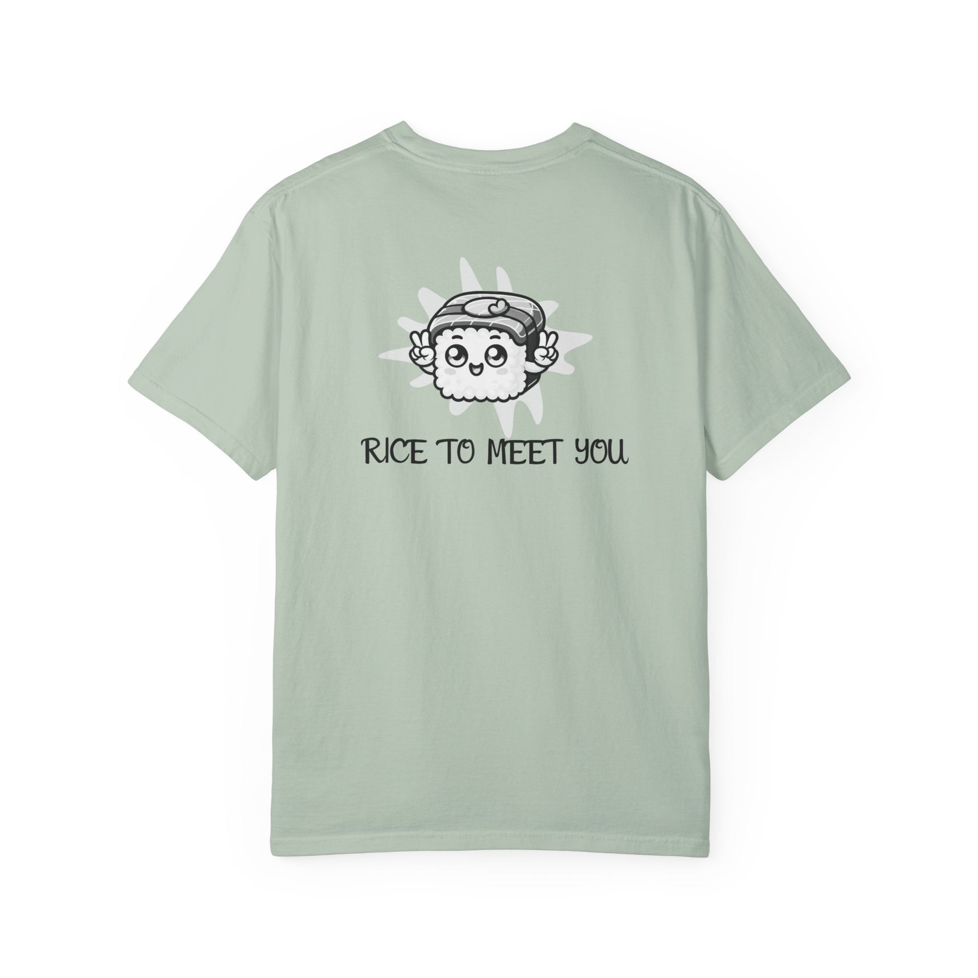 Moni Lee Cat printed on the Back. Bay short sleeved Tee.