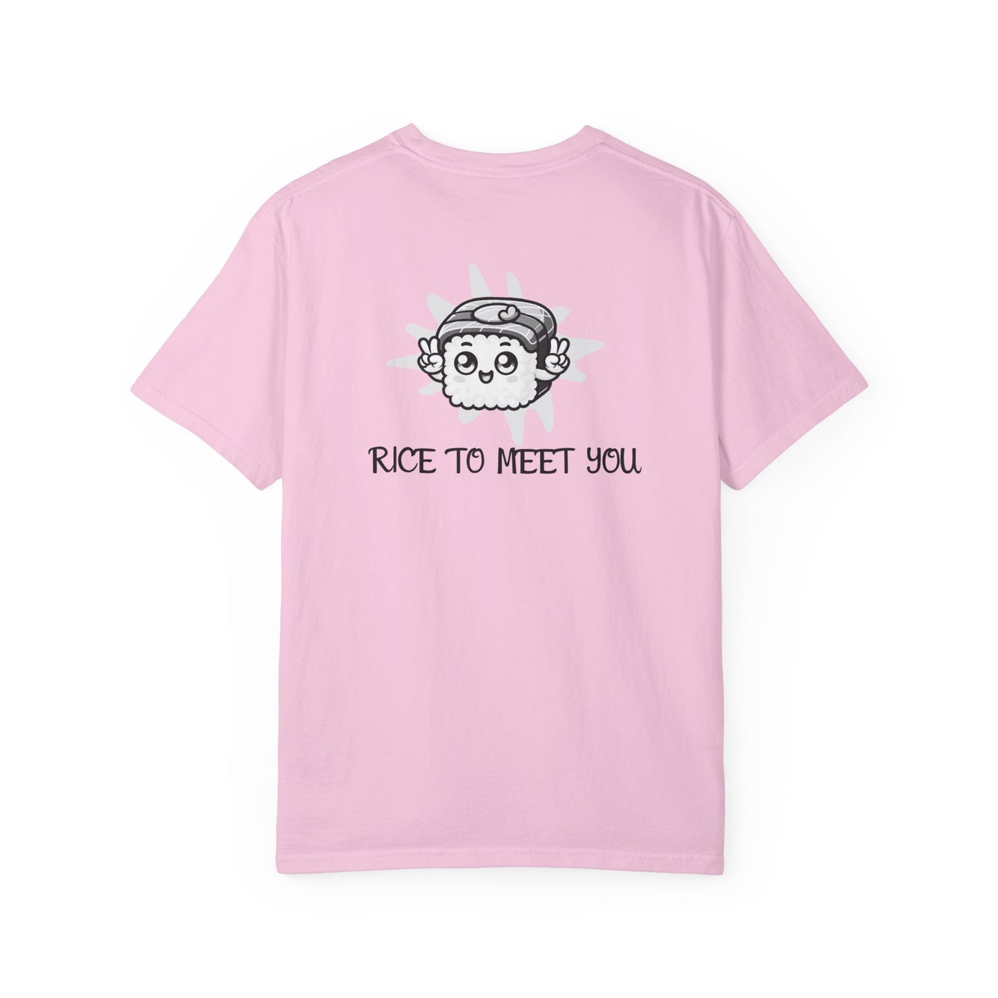 Moni Lee Cat printed on the Back. Blossom short sleeved Tee.