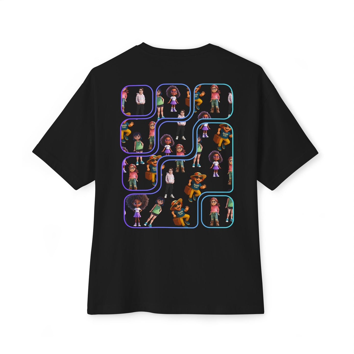 Vibrant people the ultimate oversize tee. Back Black