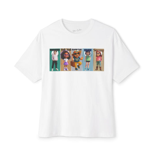 Vibrant people the ultimate oversize tee, front. White